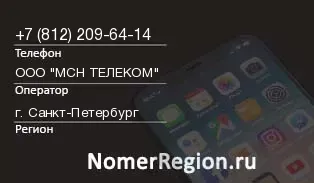 Кто звонил с 8122096414 - регион и оператор